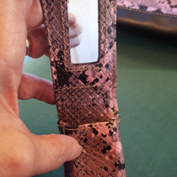 Nine West snakeskin black pink shoulder bag - Picture 7 of 7